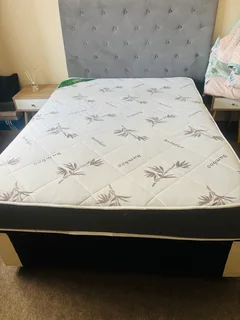 Double bed, side tables & headboard