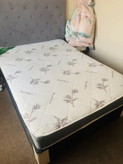 Double bed, side tables &amp; headboard