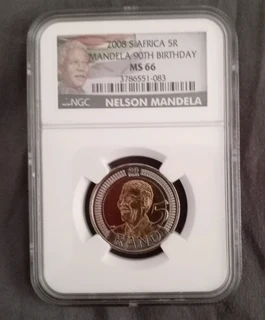 2008 NGC Certified Nelson Mandela R5 coin