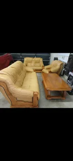 GENUINE LEATHER LOUNGE SET