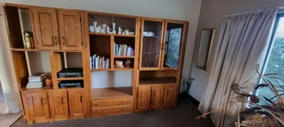 Solid Oak wall unit.