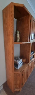 Solid Oak wall unit.