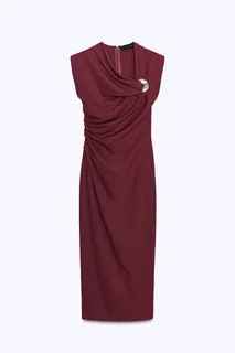 Maroon evening dress