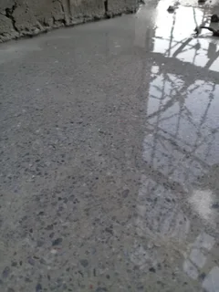 Exposed aggregate polished concrete