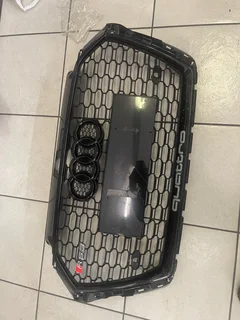 For Audi A3 S3 2017-2019 RS3 Style Grille Front Hood Henycomb Bumper Grill Black For sale