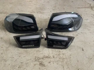 BMW F32 F36 F82 F33 F83 4 Series - Double Dragon Scale Black LED Tail lights (2013 - 2018).