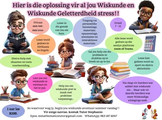 Wiskunde & Wiskunde Geletterdheid Tutor (Graad 7 - 12)  Aanlyn