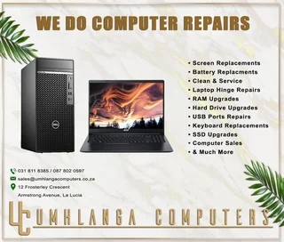 Repairs Done On Laptops & Desktops