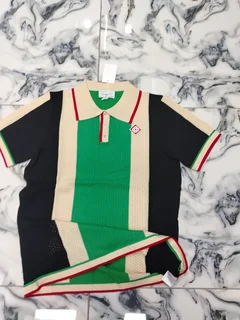 Casablanca  striped Mesh Shirt