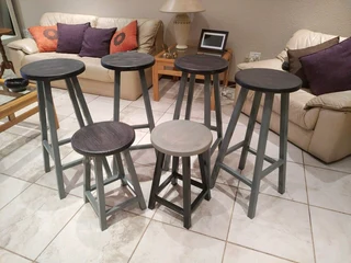 Stools for Bar Room or Kitchen wooden tops and steel leg strong and sturdy