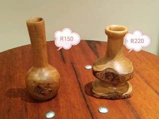 Live edge Wooden flower vases and twig vases turned from logs,for dried flowers and twigs