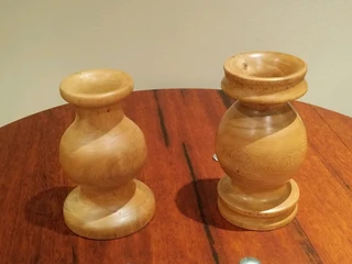 Live edge Wooden flower vases and twig vases turned from logs,for dried flowers and twigs