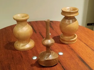 Live edge Wooden flower vases and twig vases turned from logs,for dried flowers and twigs