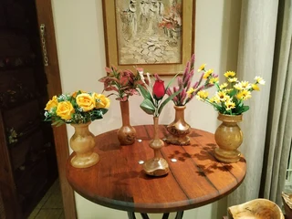 Live edge Wooden flower vases and twig vases turned from logs,for dried flowers and twigs