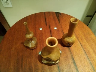 Live edge Wooden flower vases and twig vases turned from logs,for dried flowers and twigs