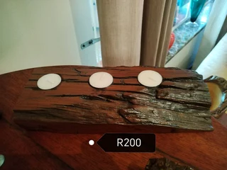 Candle holders made from railway sleeper wood