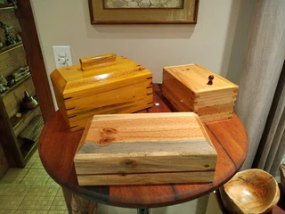 Wooden Keepsake boxs, or for storage of smaller items or a jewelry box