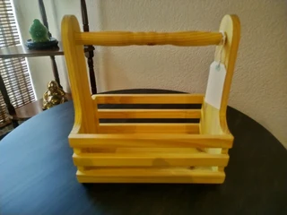 Wooden hand held carrying crates