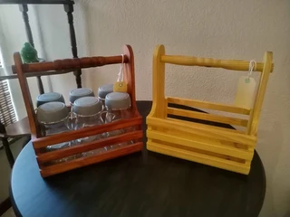 Wooden hand held carrying crates