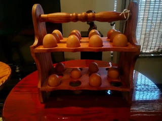 Wooden egg holder, basket / crate for carrying or storing eggs