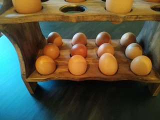 Wooden egg holder, basket / crate for carrying or storing eggs