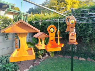 Wild Bird feeders for seed and fruit for the garden or patio