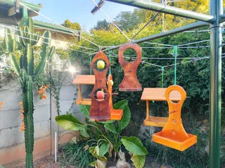 Wild Bird feeders for seed and fruit for the garden or patio