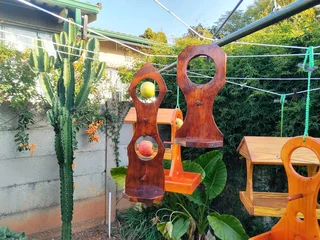 Wild Bird feeders for seed and fruit for the garden or patio