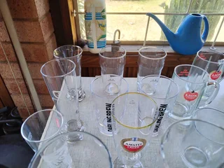 Beer glasses collectable ideal for a bar or bar room some date back to 1976 R400 for all the glasses