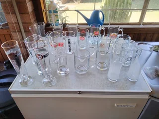 Beer glasses collectable ideal for a bar or bar room some date back to 1976 R400 for all the glasses