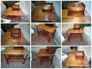 Wooden table with console and draw on top. R350, collection in Edleen Kempton Park