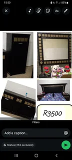 Queen Headboard, With Two Cupboards, Dressing Table &amp; Mini Wardrope