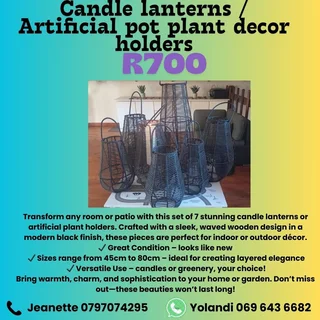 Various sizes indoor  outdoor lanterns