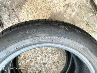 2x 235/55/19 Pirelli Cinturato P7 Runflat
