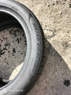 2x 315/40/21 Pirelli pzero like new