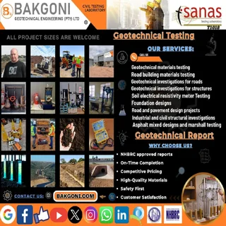 Geotechnical Testing | Geotechnical Reports | Sanas Accreditation Nr T1018 | Bakgoni.com