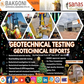 Geotechnical Testing | Geotechnical Reports | Sanas Accreditation Nr T1018 | Bakgoni.com