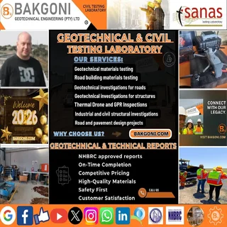 GEOTECHNICAL TESTING | GEOTECHNICAL REPORT | SANAS ACCREDITATION NR T1018 | BAKGONI.COM