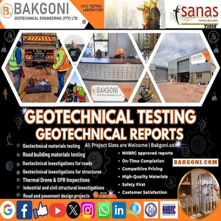 Geotechnical Testing | Geotechnical Reports | Sanas Accreditation Nr T1018 | Bakgoni.com