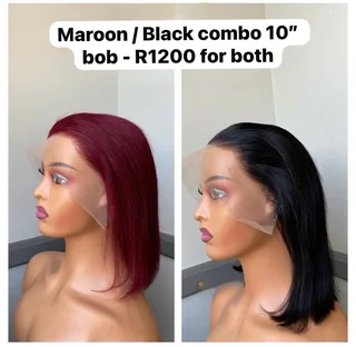10” bob wig hair
