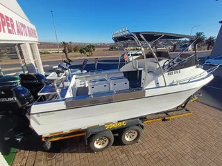 6.25M Gamefish on Trailer with 2 x DF140 Suzuki 4-strokes