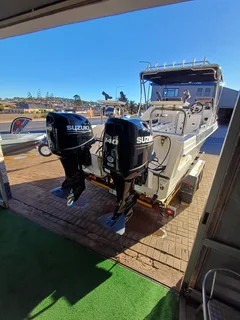 6.25M Gamefish on Trailer with 2 x DF140 Suzuki 4-strokes