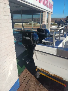 6.25M Gamefish on Trailer with 2 x DF140 Suzuki 4-strokes