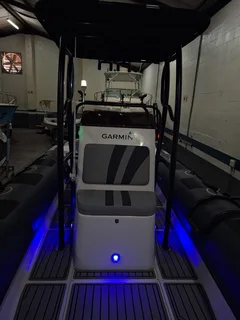 7.3M Infanta on galvanized trailer with 2 x 115HP MErcury 4 strokes