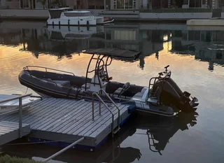 7.3M Infanta on galvanized trailer with 2 x 115HP MErcury 4 strokes