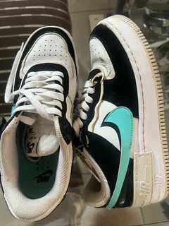 Nike Air Force 1 Shadow – Black, White &amp; Turquoise(pre loved)