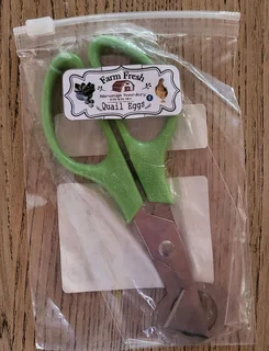 Quail eggs for sale &amp; scissors / Kwartel eiers te koop