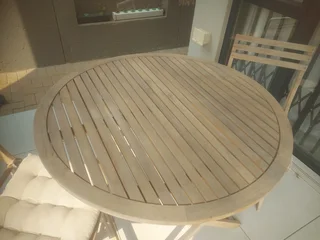 Round Patio Table with 2 Chairs & Square Table