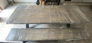 Solid Pine Wood Table 8/10 Seater 2.5 Meter Long with 2 Benches