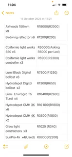Cannabis growing suppli